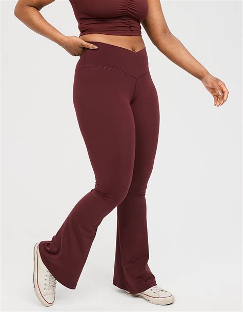 aerie red flare leggings|offline by aerie real me high waisted legging.